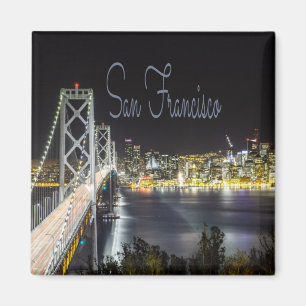 Imán Puente Golden Gate de la Línea del cielo nocturno 