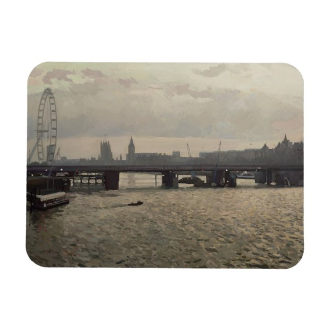 Imán Puente Hungerford desde el puente Waterloo (Horizontal)