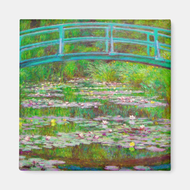 Imán Puente japonés de Monet y los lirios de agua (Frente)