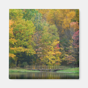 Imán Puente Seven Springs Fall II Paisaje de Otoño