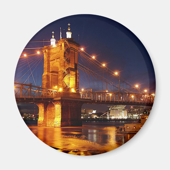 Imán Puente sobre el río Ohio en Cincinnati Ohio  (Frente)