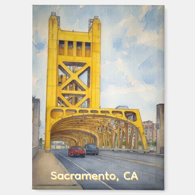 Imán Puente Torre de Sacramento California (Anverso)
