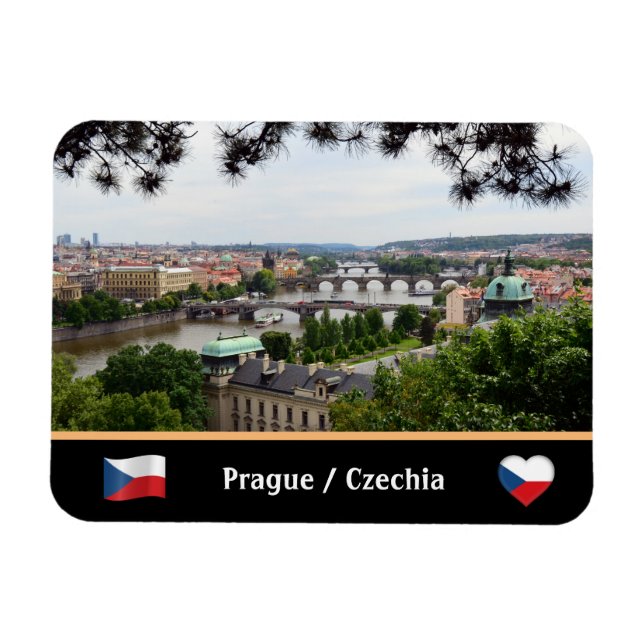 Imán Puentes Praga y Vltava Río/Checoslovaquia (Horizontal)