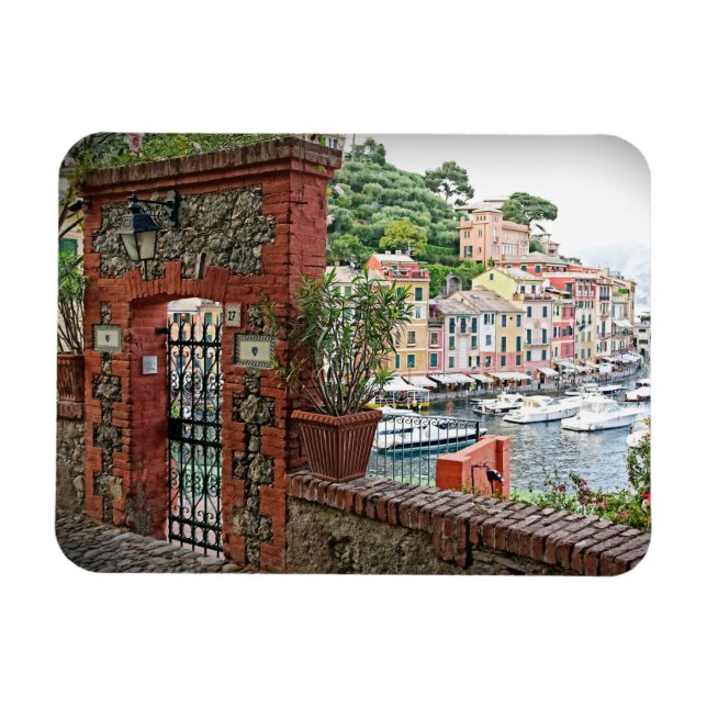 Imán Puerta al paraíso en Portofino, Italia - Magnet (Horizontal)