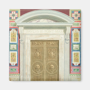 Imán Puerta al Rafael Loggia del Vaticano, desde