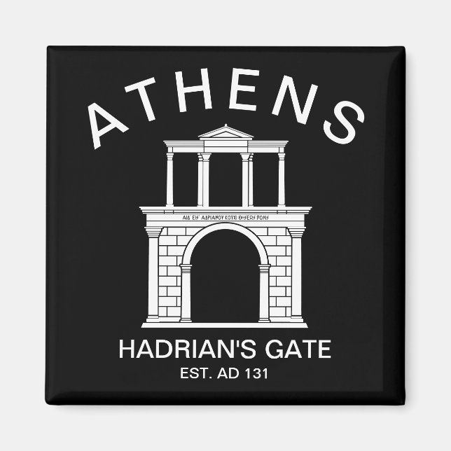 Imán Puerta de Adrián (Arco de Adriano), Atenas, Grecia (Frente)