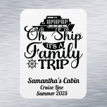 Imán Puerta de barco de viaje en crucero familiar<br><div class="desc">Este diseño puede ser personalizado en el área proporcionada cambiando la foto y/o el texto. O puede personalizarse haciendo clic en Personalizar esta plantilla y, a continuación, eligiendo la opción de hacer clic en el personalizar y eliminando o cambiando el color del fondo, agregando texto, cambiando el color o estilo...</div>