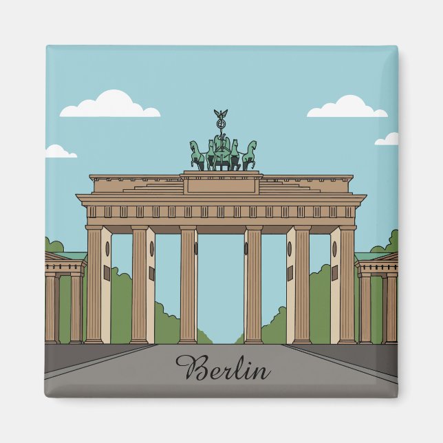 Imán Puerta de Brandeburgo de Berlín – clásico icono de (Frente)