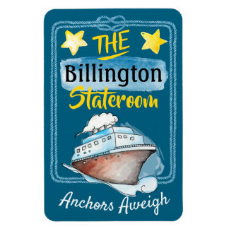 Imán Puerta de cabaña de crucero acuarela Stateroom
