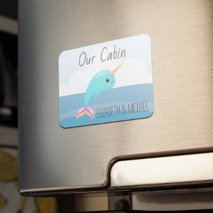 Imán Puerta de crucero personalizada Narwhal Unicornio 