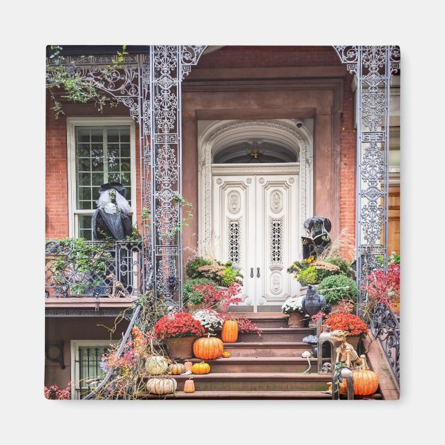 Imán Puerta de Halloween de NYC (Frente)