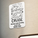 Imán Puerta de la cabina de crucero monograma<br><div class="desc">Este diseño puede ser personalizado en el área proporcionada cambiando la foto y/o el texto. O puede personalizarse haciendo clic en Personalizar esta plantilla y, a continuación, eligiendo la opción de hacer clic en el personalizar y eliminando o cambiando el color del fondo, agregando texto, cambiando el color o estilo...</div>