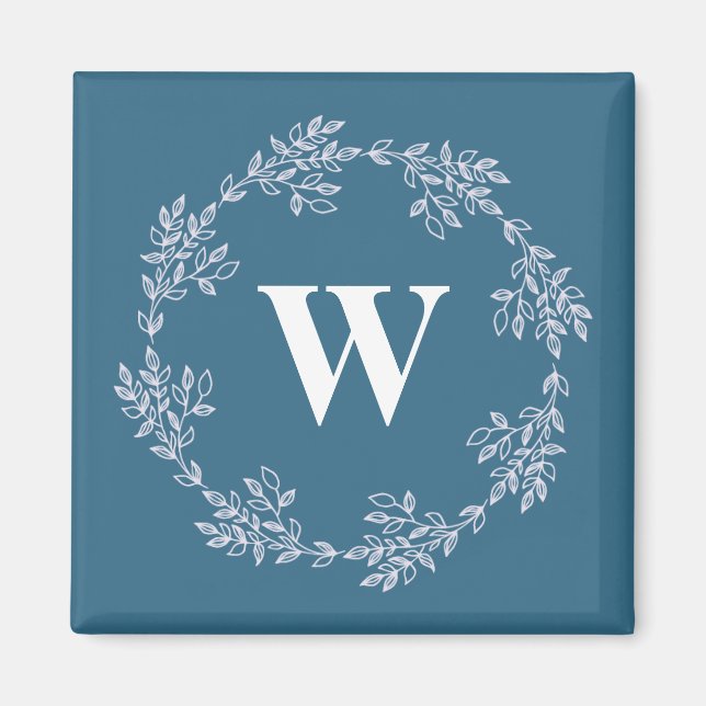 Imán Puerta de la cabina Monograma Azul del barco de cr (Frente)