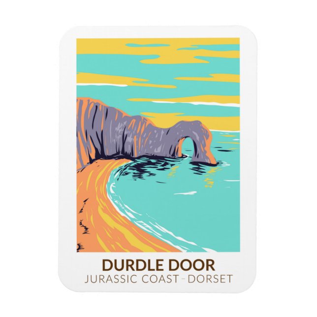 Imán Puerta Durdle En La Costa Jurásica En Dorset Engla (Vertical)