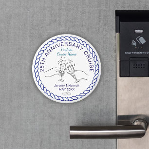 Imán Puerta moderna personalizada de aniversario de cru