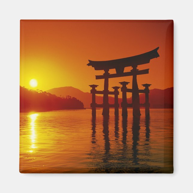 Imán Puerta O-Torii, santuario de Itsukushima, Miyajima (Frente)