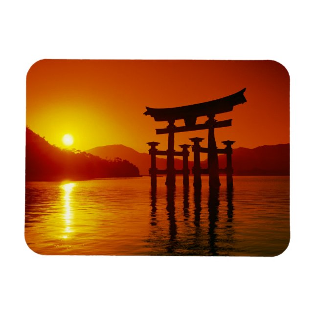 Imán Puerta O-Torii, santuario Itsukushima, Miyajima, (Horizontal)