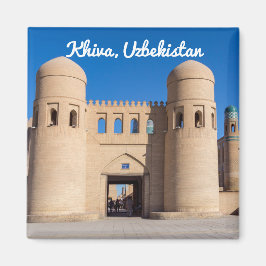Imán Puerta Oeste con dos torres - Khiva, Uzbekistán
