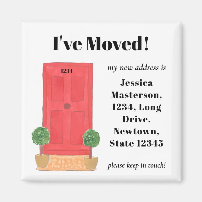 Imán Puerta roja que he movido (Frente)