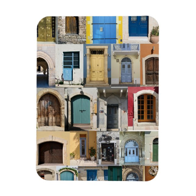 Imán Puertas coloridas de Chipre (Vertical)