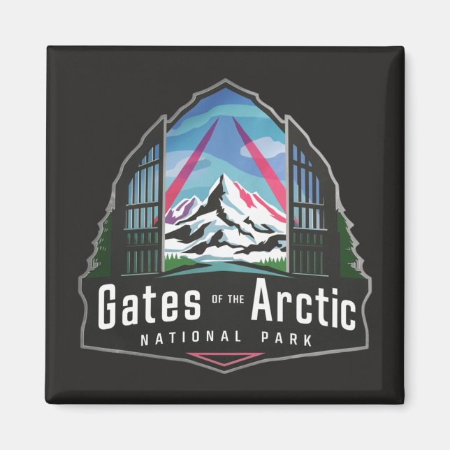 Imán Puertas del Parque Nacional del Ártico Alaska (Frente)