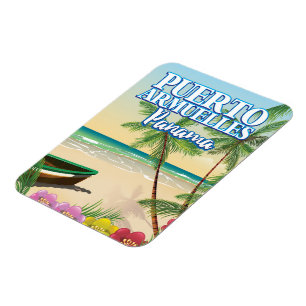 Imán Puerto Armuelles Panamá cartel de viaje a la playa