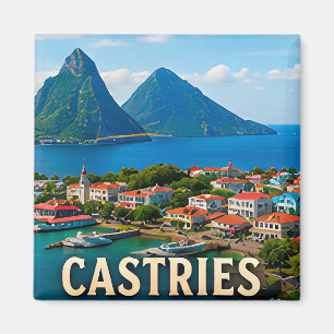 Imán Puerto Caribeño y Paraíso Tropical de Castries