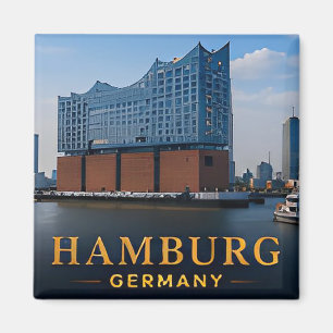 Imán Puerto Ciudad Hamburgo Alemania Destino de Viaje