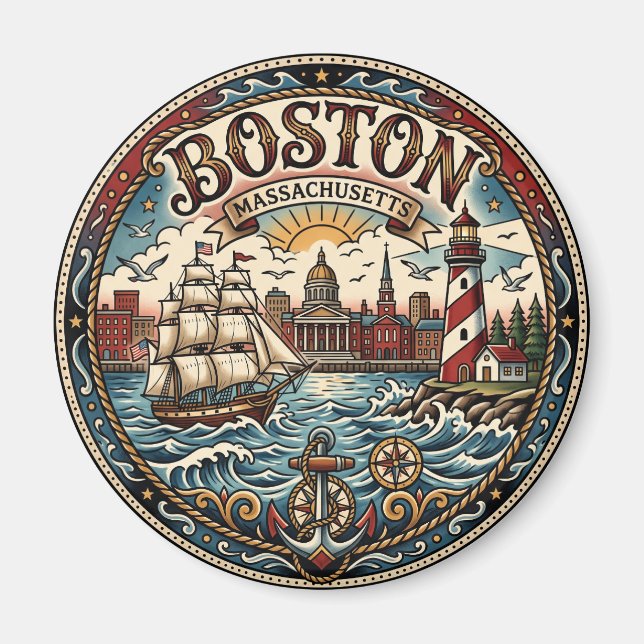 Imán Puerto de Boston (Frente)