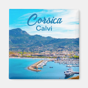 Imán Puerto de Calvi en Córcega Francia Souvenir