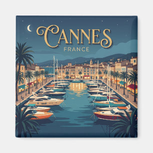 Imán Puerto de Cannes de Noche Francia