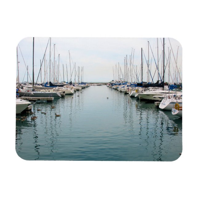 Imán Puerto de Chicago - Sailboat - Magnet (Horizontal)