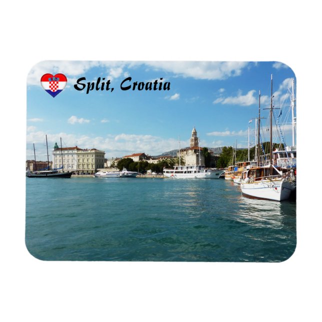 Imán Puerto de la ciudad - Dalmatia, Croacia (Horizontal)