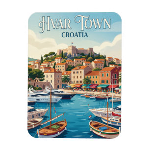 Imán Puerto de la ciudad de Hvar Croacia