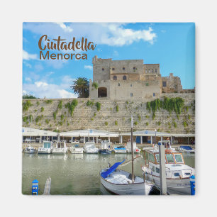 Imán Puerto de Menorca de recuerdo de Ciutadella