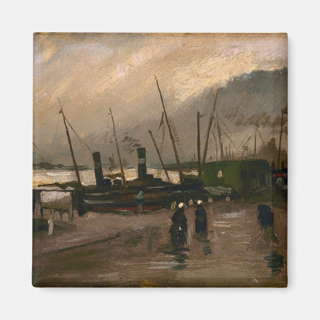 Imán Puerto de pescadores de Ámsterdam tormenta de Vinc (Frente)