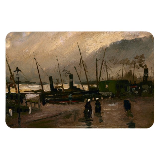 Imán Puerto de pescadores de Ámsterdam tormenta de Vinc (Horizontal)