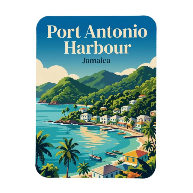 Imán Puerto de Port Antonio Jamaica (Vertical)