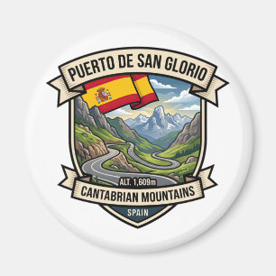 Imán Puerto de San Glorio Carretera Alpina Española