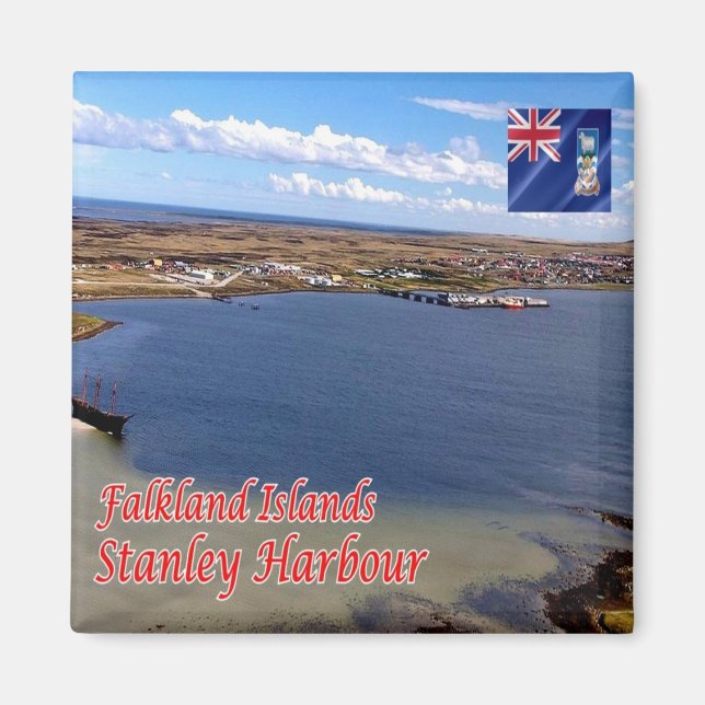 Imán Puerto de STANLEY zFK007, Islas Falkland, Fridge (Frente)
