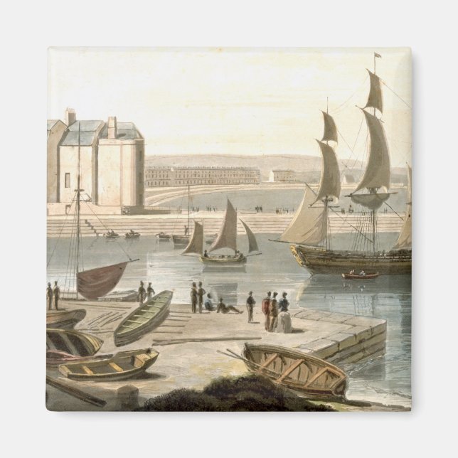 Imán Puerto de Weymouth, de 'A Voyage Alround Great Bri (Frente)