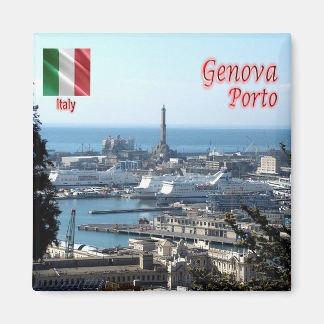 Imán PUERTO GENOA LGR150, Liguria, Italia, Fridge (Frente)