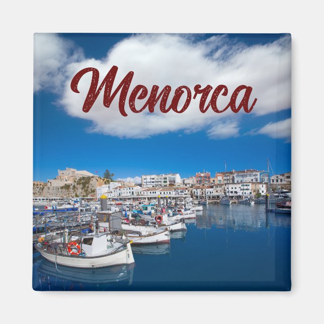 Imán Puerto Menorca de Ciutadella - souvenir (Frente)