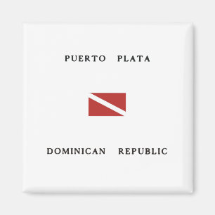 Imán Puerto Plata República Dominicana Bandera de buceo