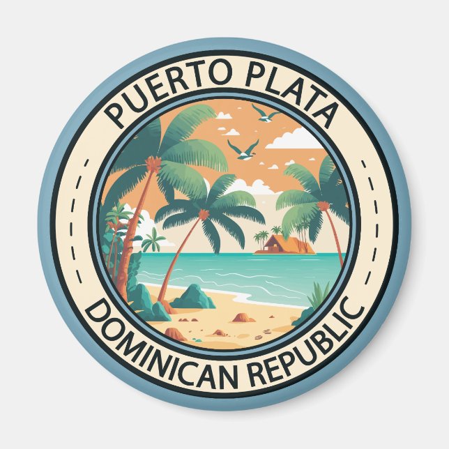 Imán Puerto Plata República Dominicana Insignia (Frente)