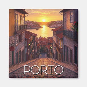 Imán Puerto Portugal Viaje al atardecer