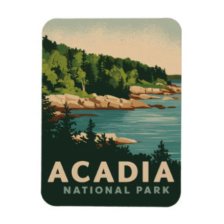 Imán Puerto Retro Acadia National Park Bar