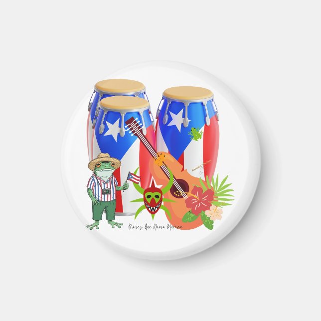 Imán Puerto Rican Cultural Home Accent Magnet (Frente)