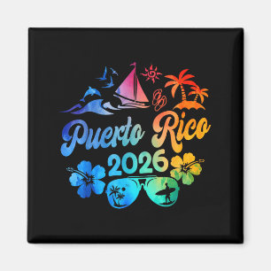 Imán Puerto Rico 2026 vacaciones de playa Tie Dye viaje
