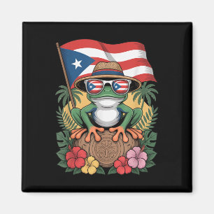 Imán Puerto Rico Boricua Rana Coqui Sol Taino Puerto Ri